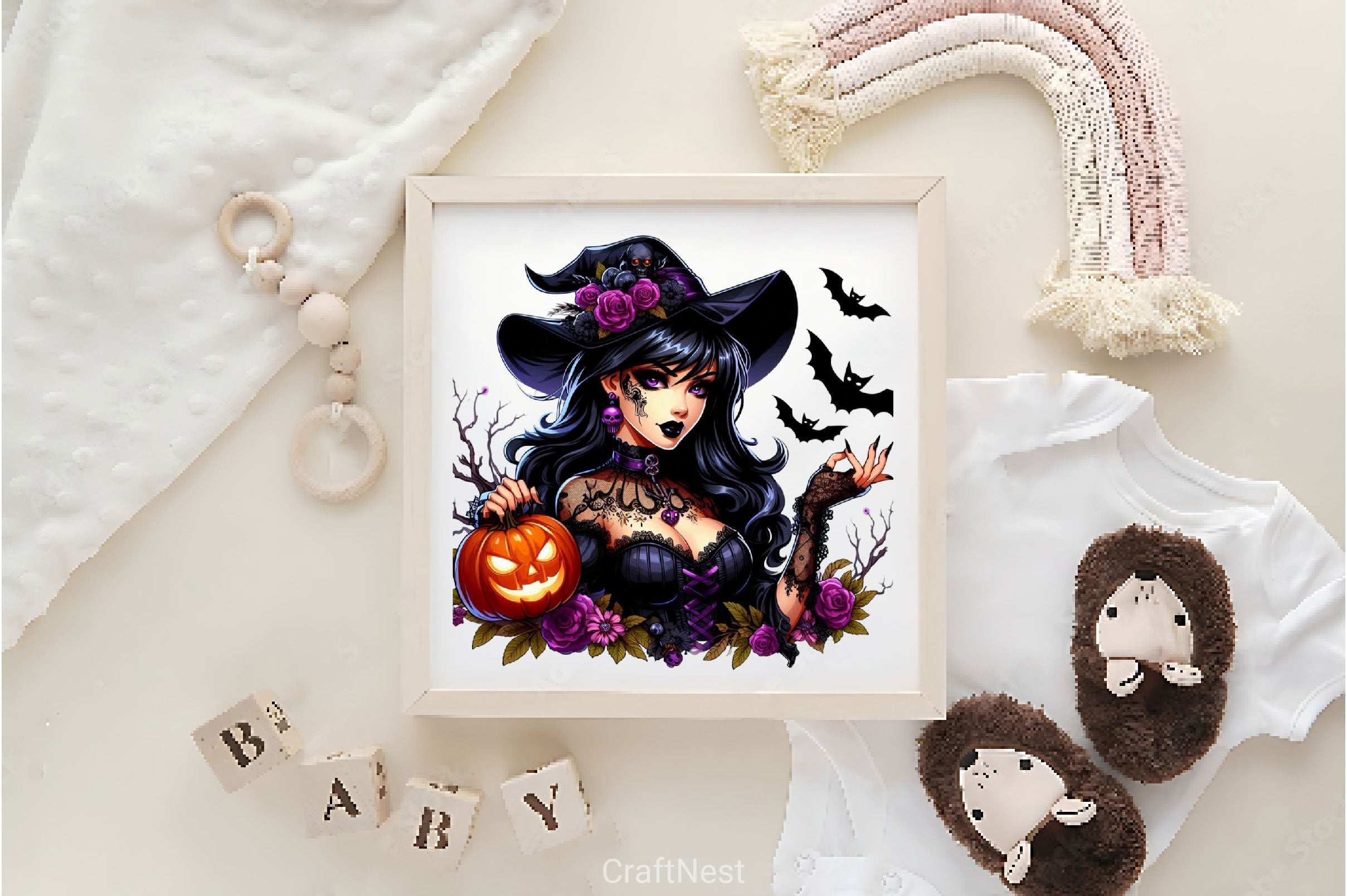 Vintage Pin Up Halloween Girl Clipart Bundle ,11 - CraftNest - Digital Crafting and Art