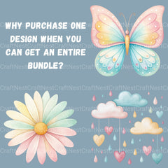 Pastel Nursery Decor Clipart Bundle - CraftNest - Digital Crafting and Art