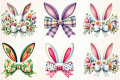 Easter Bunny Ear Bow Clipart Bundle - CraftNest - Digital Crafting and Art