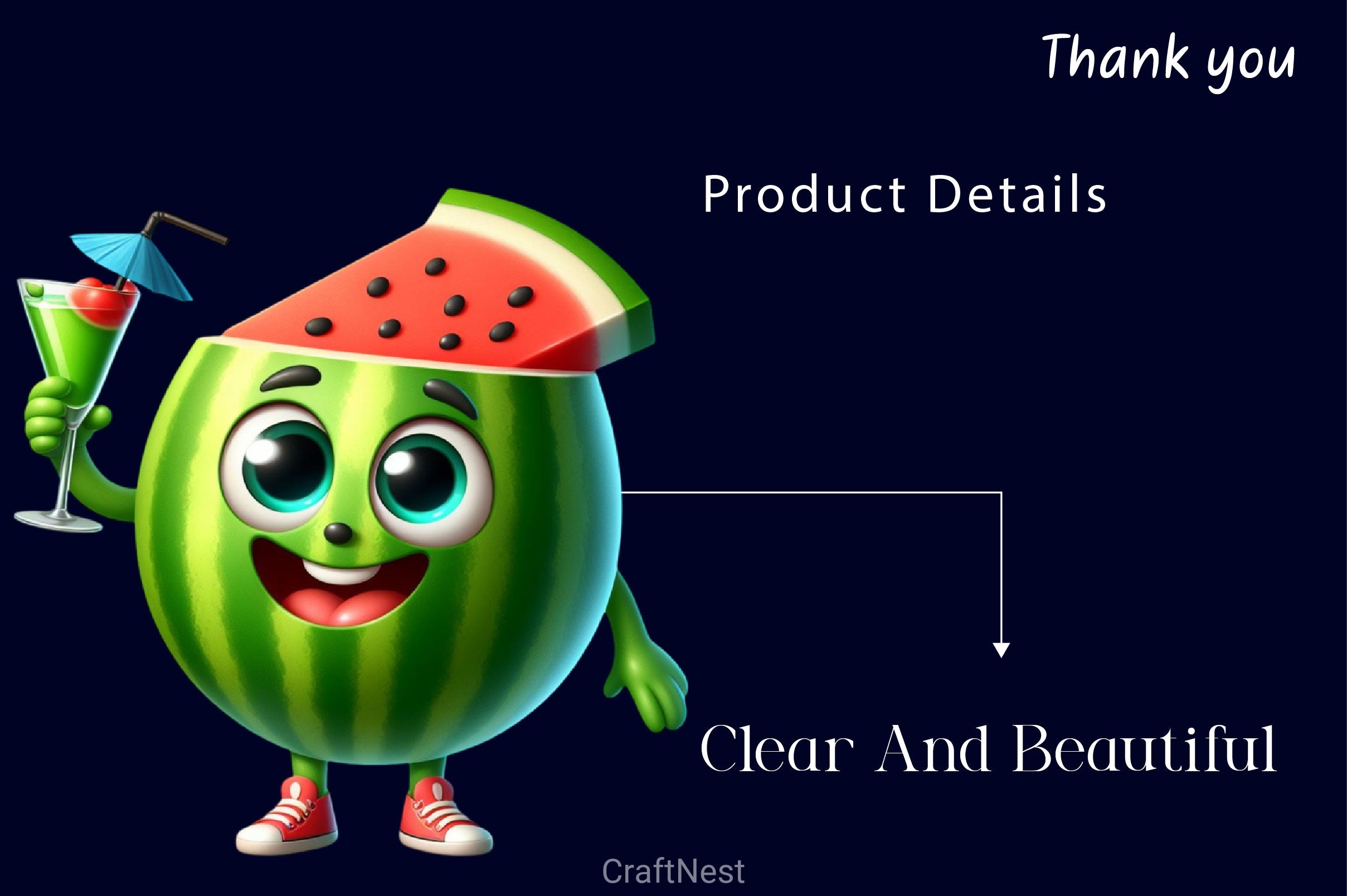 Cute Summer Watermelon Clipart Bundle - CraftNest - Digital Crafting and Art