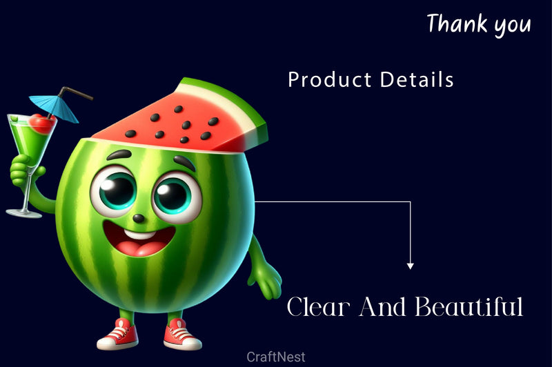 Cute Summer Watermelon Clipart Bundle - CraftNest - Digital Crafting and Art