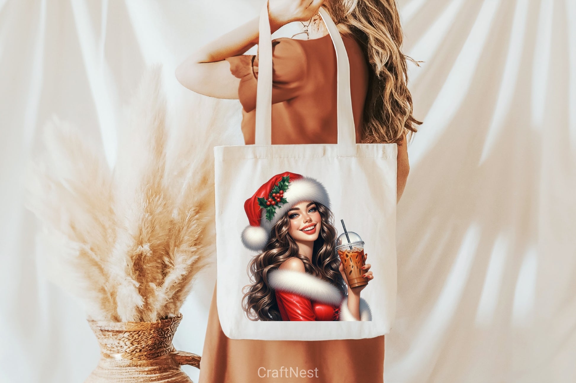 Christmas Coffee Girl Clipart Bundle - CraftNest - Digital Crafting and Art