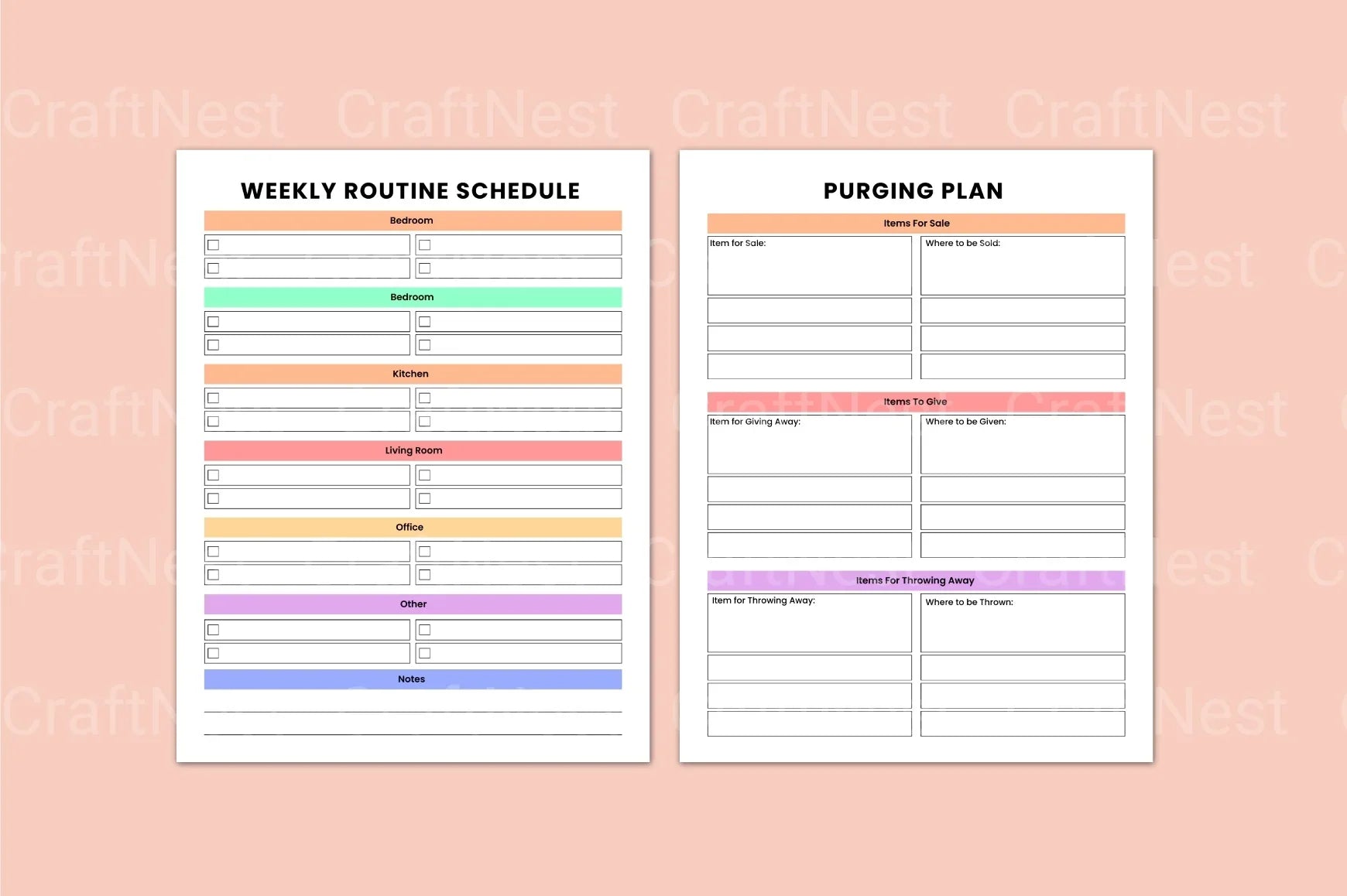 Decluttering and Cleaning Organizer KDP - CraftNest - Digital Crafting and Art