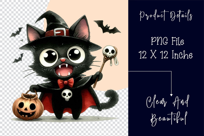 Halloween Black Cats Halloween Clipart Bundle - CraftNest - Digital Crafting and Art