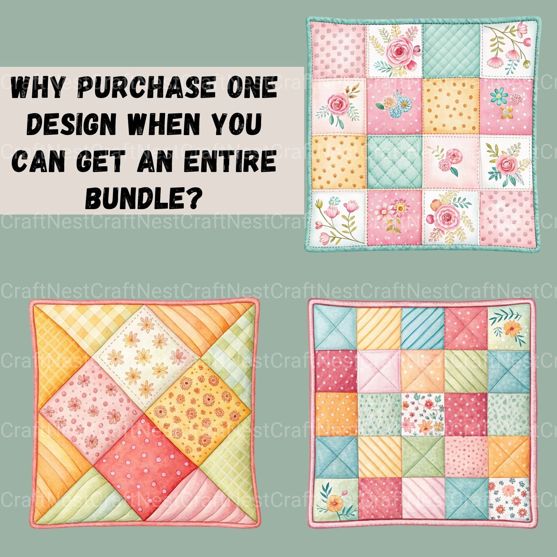 Quilts Clipart Bundle - CraftNest - Digital Crafting and Art