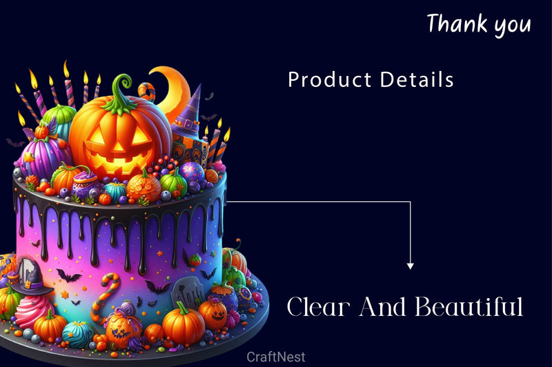 Halloween Party Cake Clipart Bundle 2 - CraftNest - Digital Crafting and Art