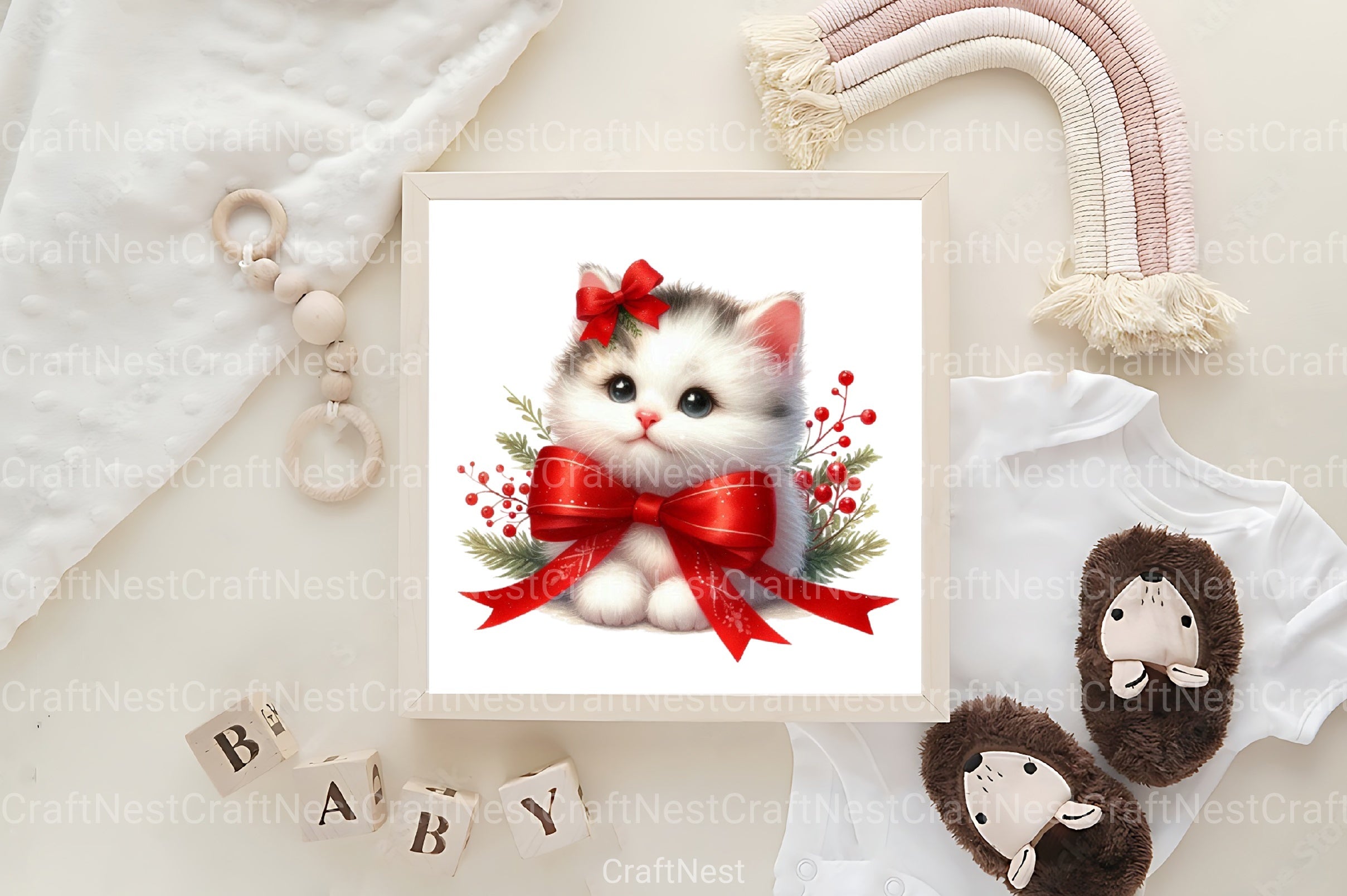 Christmas Cute Cats Clipart Bundle - CraftNest - Digital Crafting and Art