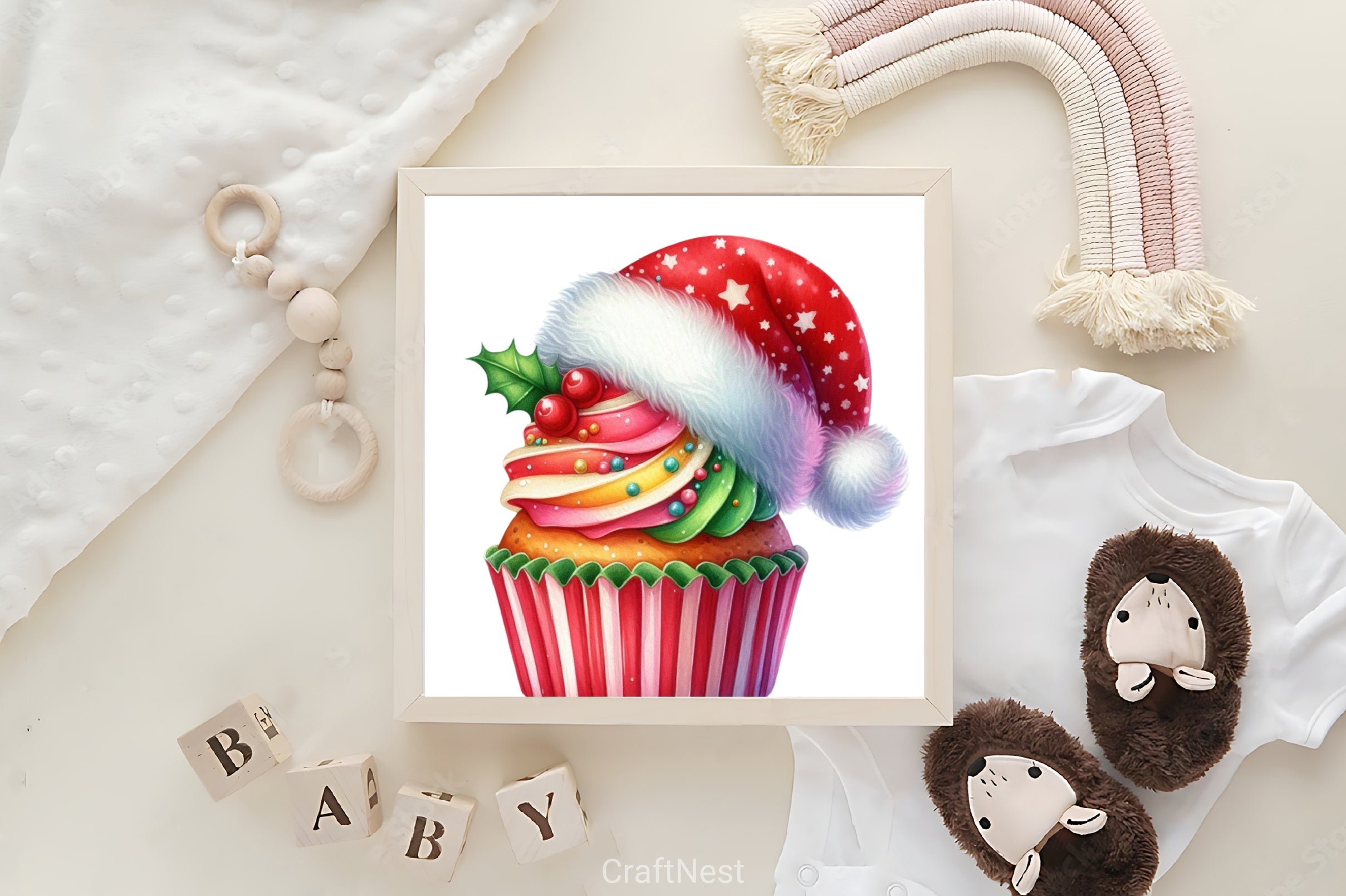 Christmas Cupcakes Clipart Bundle - CraftNest - Digital Crafting and Art