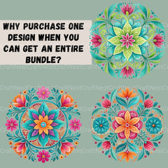 Mexican Flowers Circular Clipart Bundle - CraftNest - Digital Crafting and Art