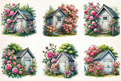 Spring Garden Shed Clipart Bundle - CraftNest - Digital Crafting and Art