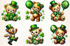 St Patrick's Teddy Bear Clipart Bundle - CraftNest - Digital Crafting and Art