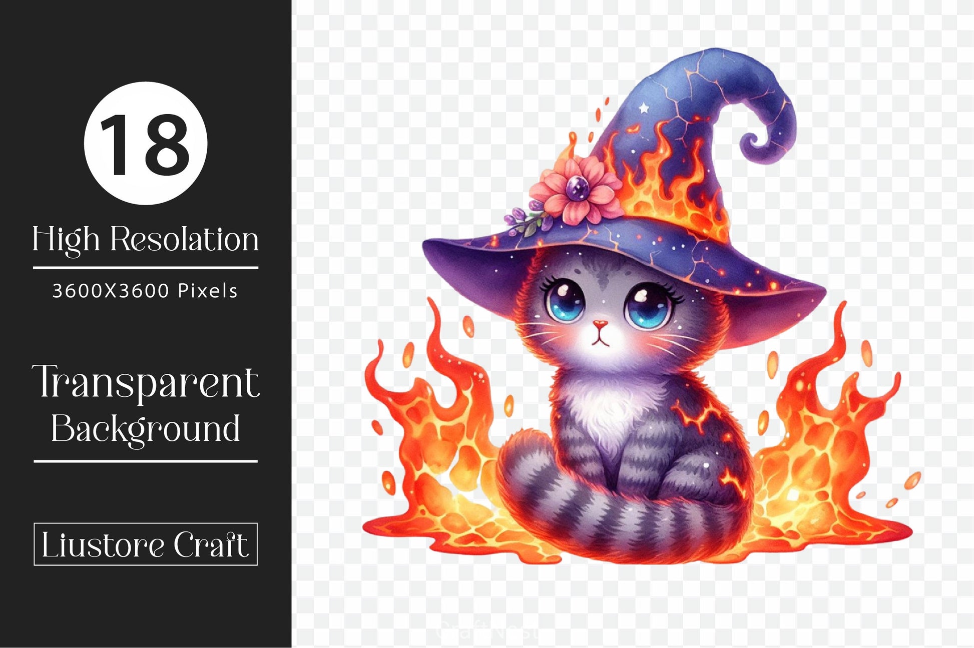 Witch Cat Clipart Bundle - CraftNest - Digital Crafting and Art