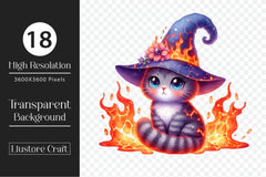 Witch Cat Clipart Bundle - CraftNest - Digital Crafting and Art