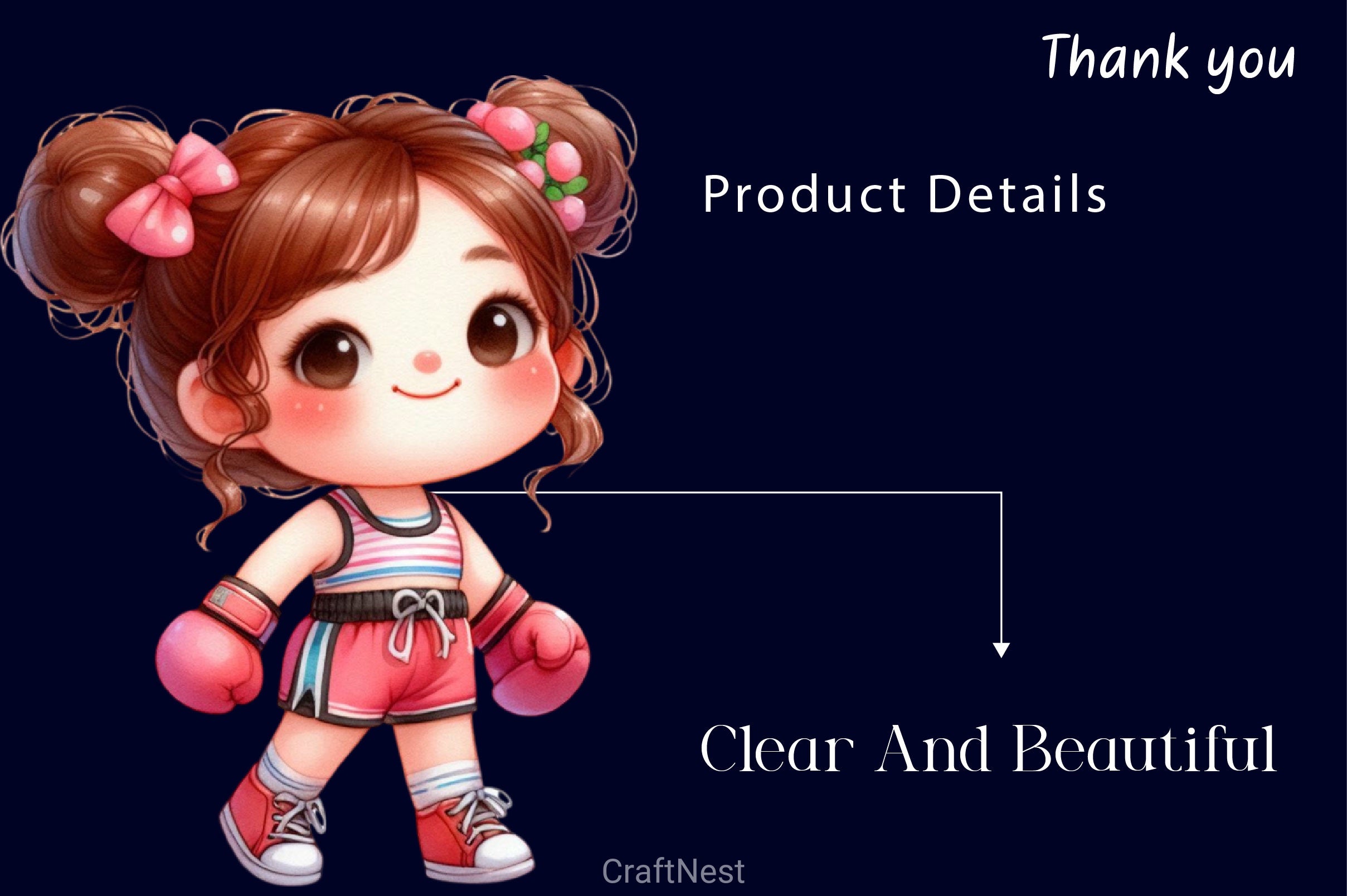 Cute Little Girl With Gym Clipart Bundle - CraftNest - Digital Crafting and Art