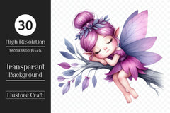 Sleeping Fairy Clipart Bundle - CraftNest - Digital Crafting and Art