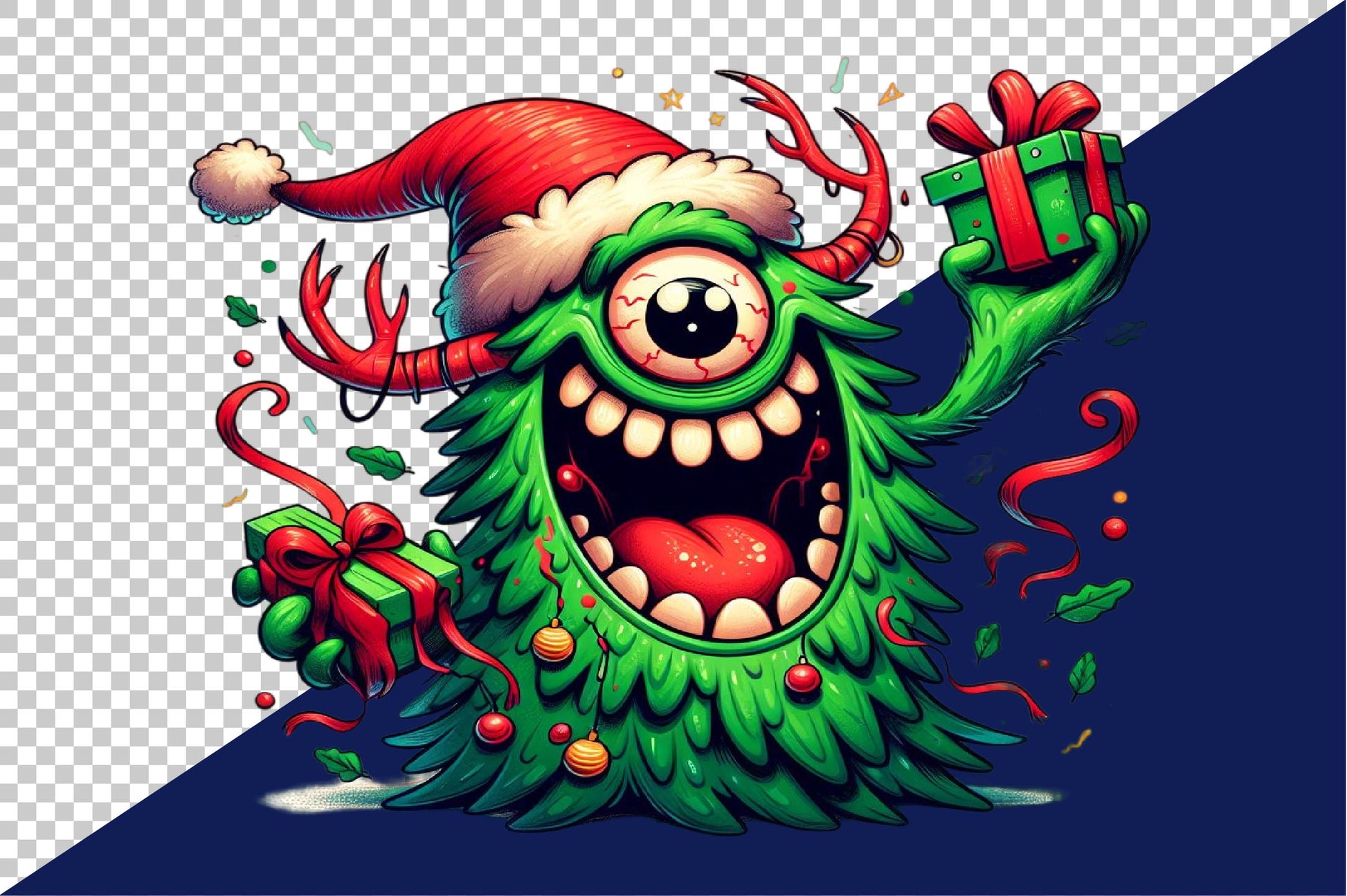 Crazy Christmas Tree Clipart Bundle - CraftNest - Digital Crafting and Art