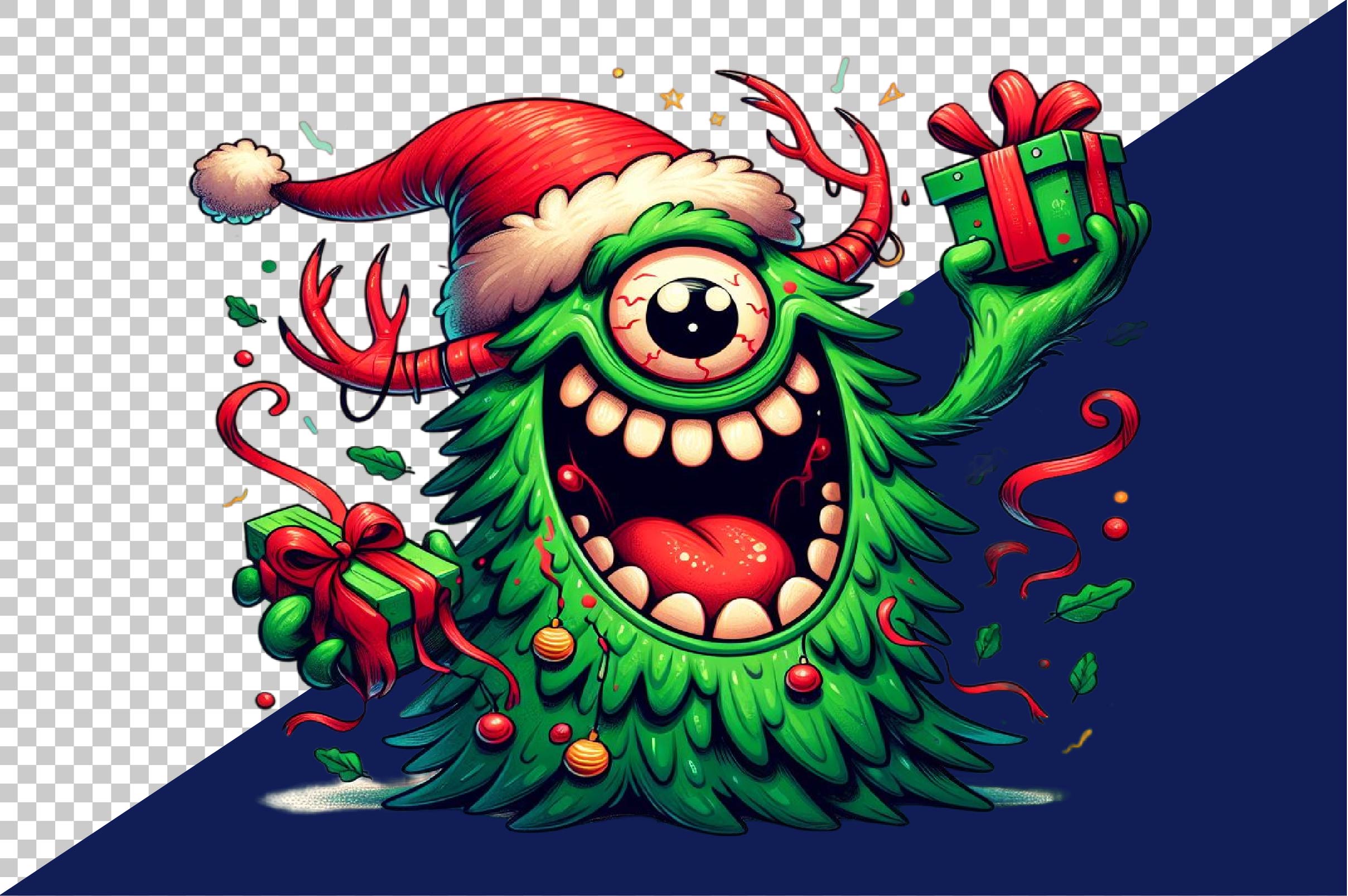 Crazy Christmas Tree Clipart Bundle - CraftNest - Digital Crafting and Art