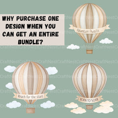 Hot Air Balloons Nursery Quotes Clipart Bundle - CraftNest - Digital Crafting and Art