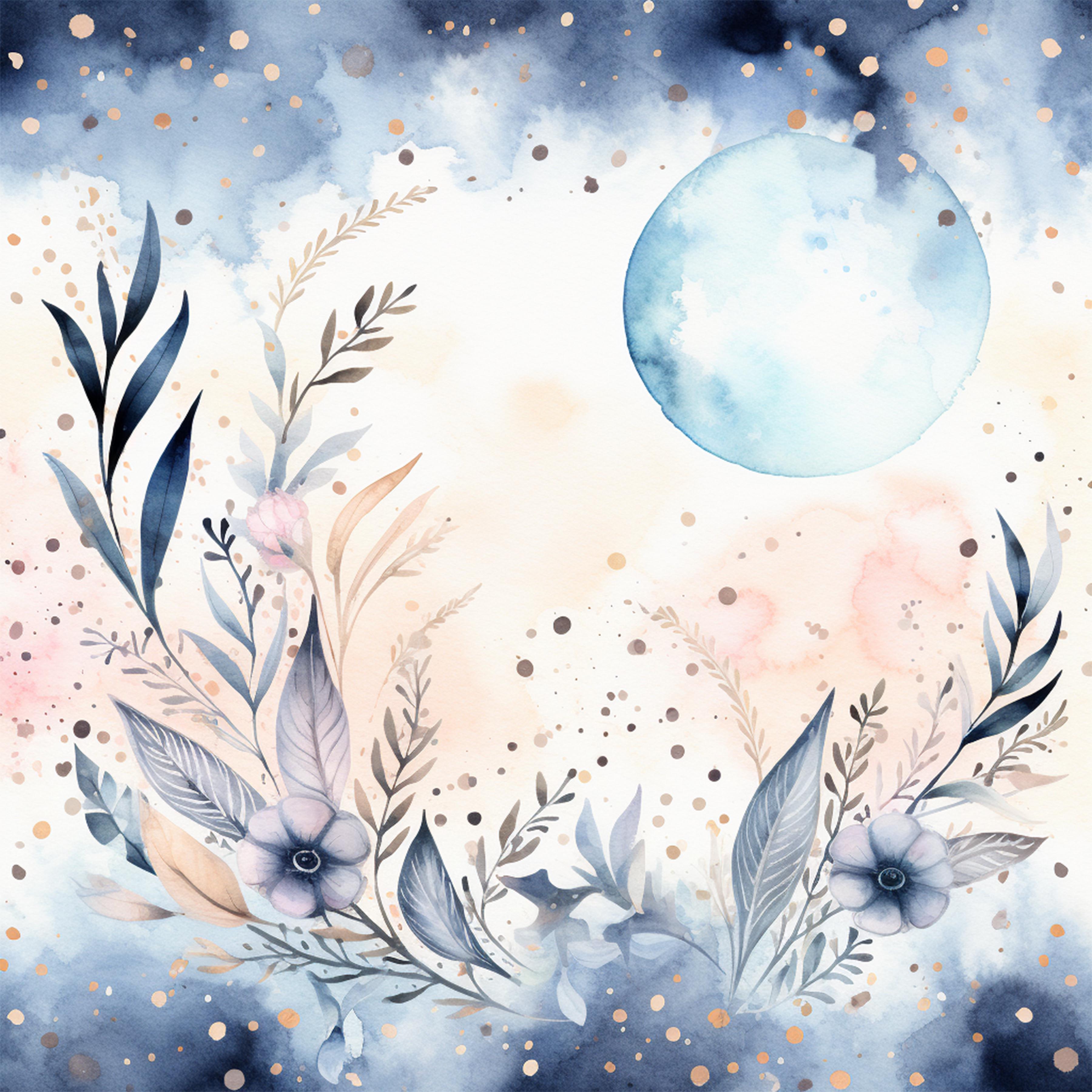 Moon Boho Seamless Digital Paper - CraftNest - Digital Crafting and Art