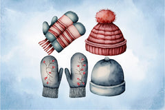 Winter Cute Set Of Mittens Clipart Bundle - CraftNest - Digital Crafting and Art