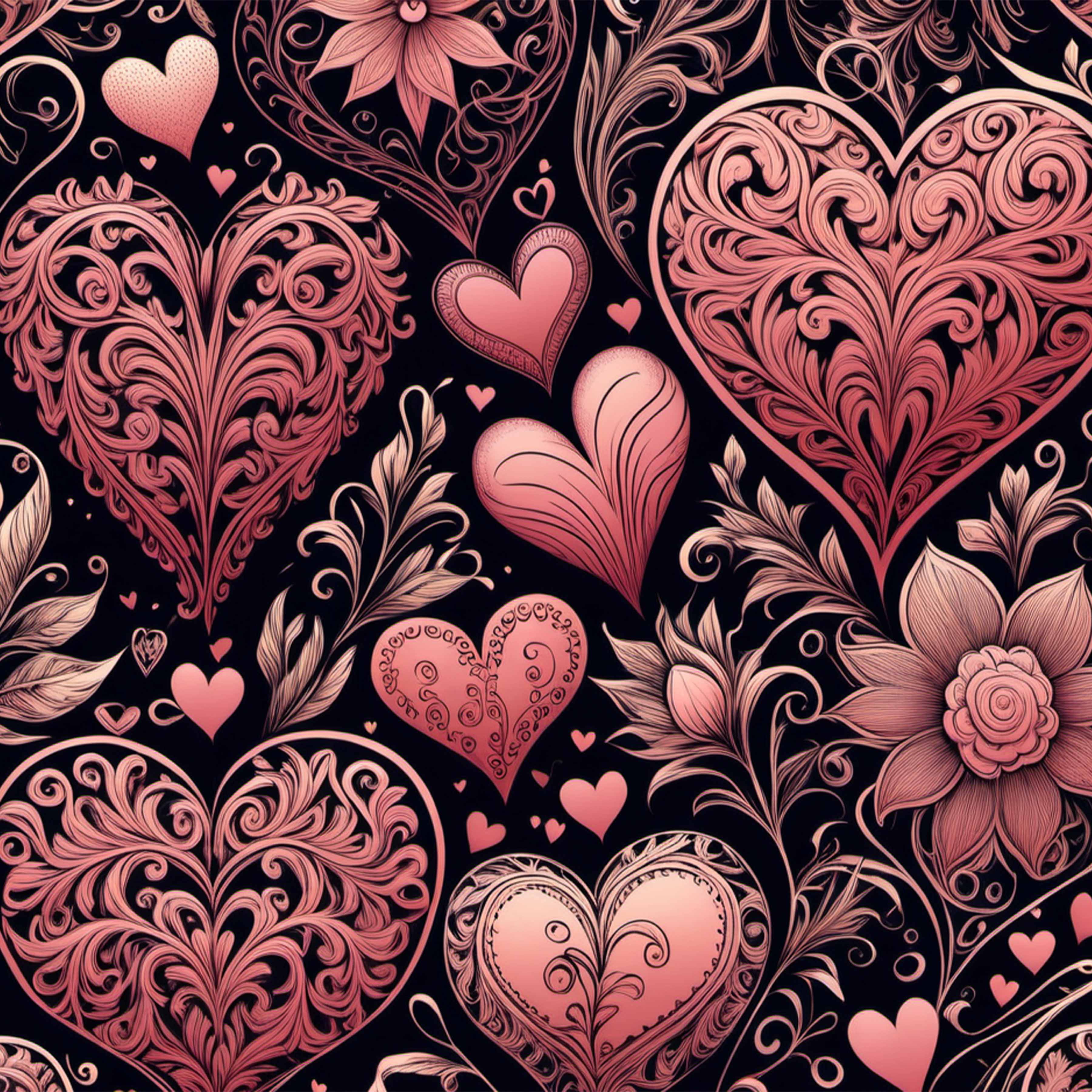 Valentine Heart Pink Seamless Digital Paper - CraftNest - Digital Crafting and Art