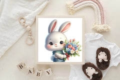 Floral Bunny Clipart Bundle - CraftNest - Digital Crafting and Art