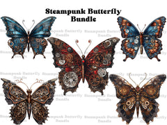 Steampunk Butterfly Clipart - CraftNest