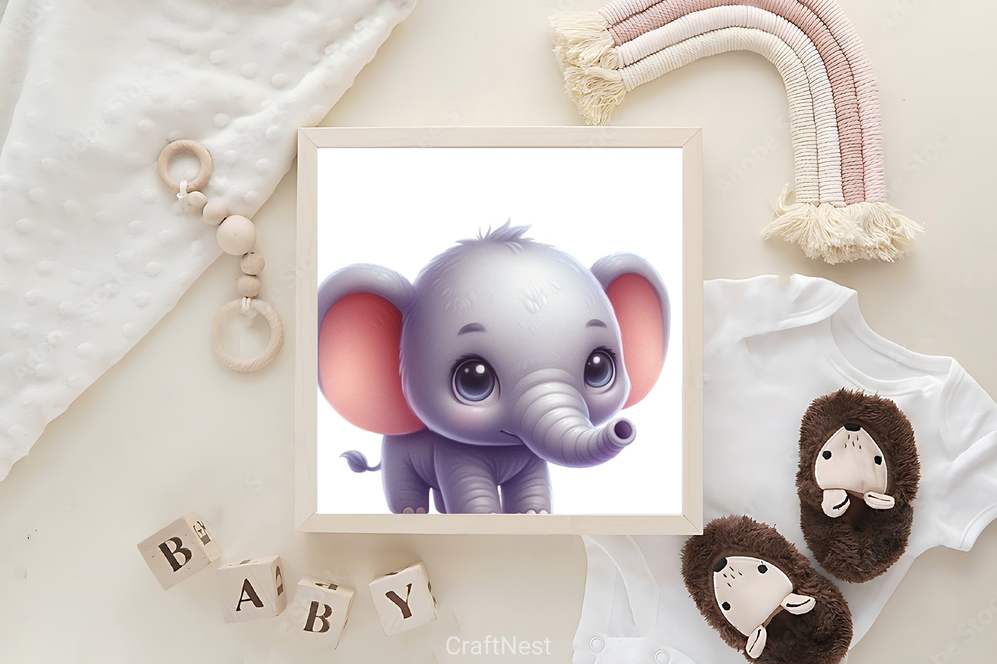 Cute Elephant Clipart Bundle - CraftNest - Digital Crafting and Art
