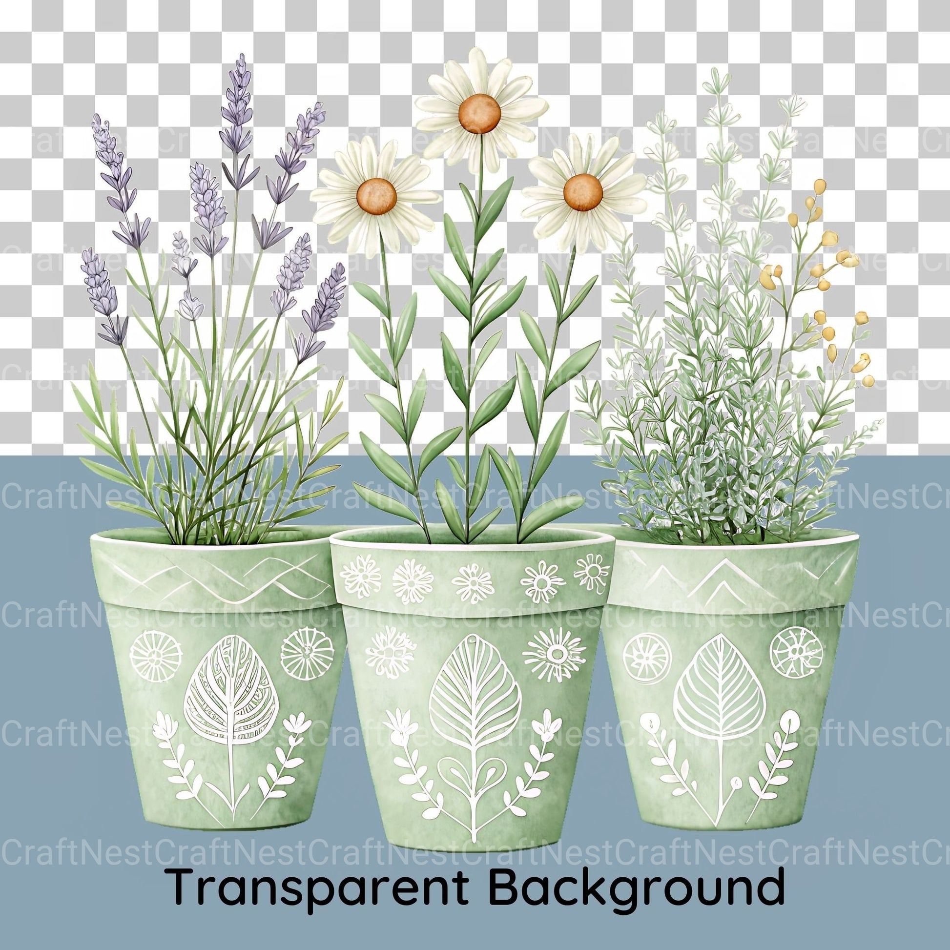 Potted Flowers Clipart Bundle - CraftNest - Digital Crafting and Art