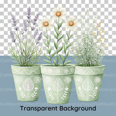 Potted Flowers Clipart Bundle - CraftNest - Digital Crafting and Art