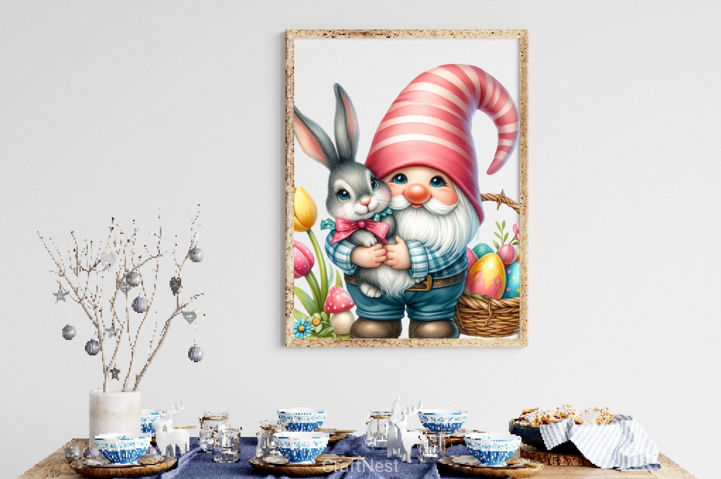 Easter Gnome Clipart Bundle 9 - CraftNest - Digital Crafting and Art