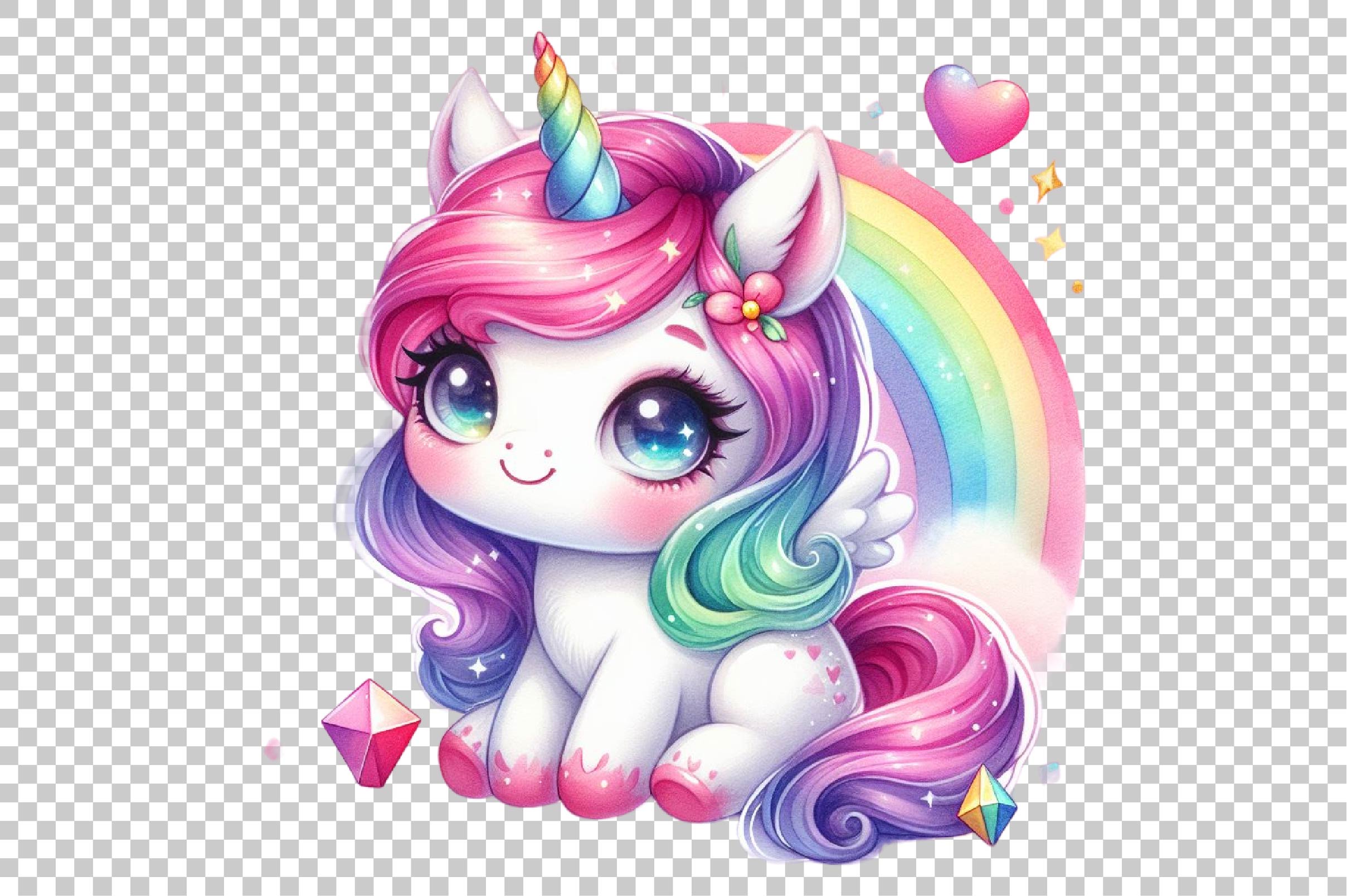 Baby Unicorn Clipart Bundle - CraftNest - Digital Crafting and Art