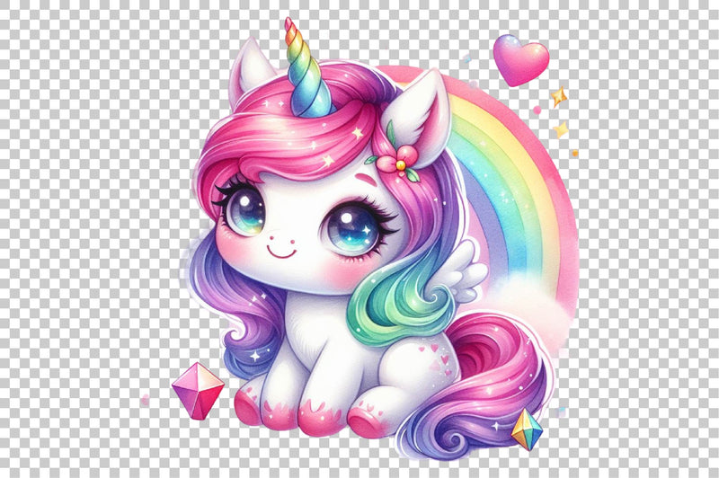 Baby Unicorn Clipart Bundle - CraftNest - Digital Crafting and Art