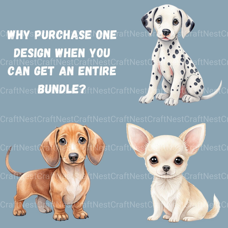 Puppies Clipart Bundle - CraftNest - Digital Crafting and Art