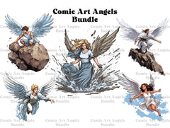 Comic Art Angels Clipart - CraftNest