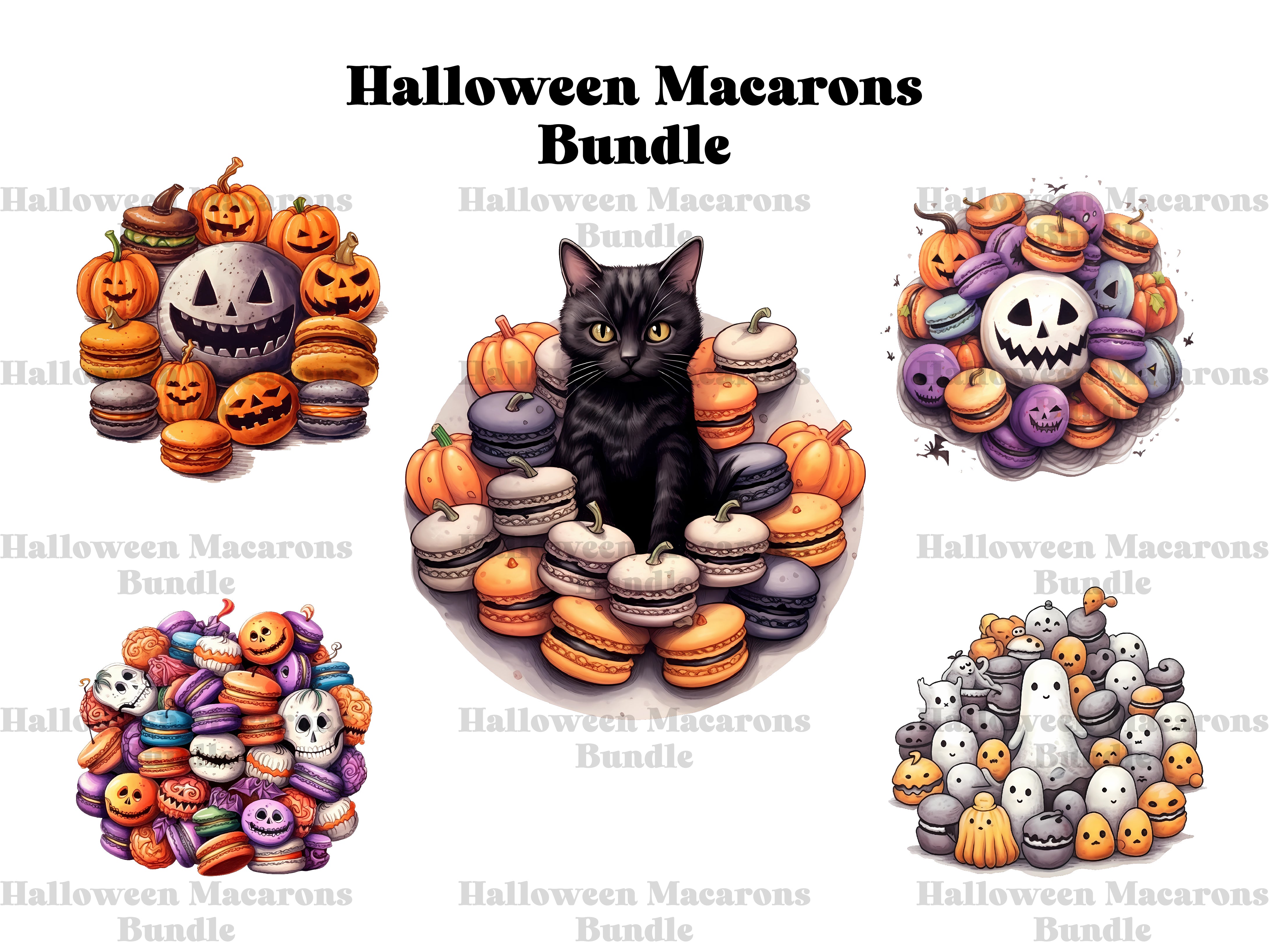 Halloween Macarons Clipart - CraftNest