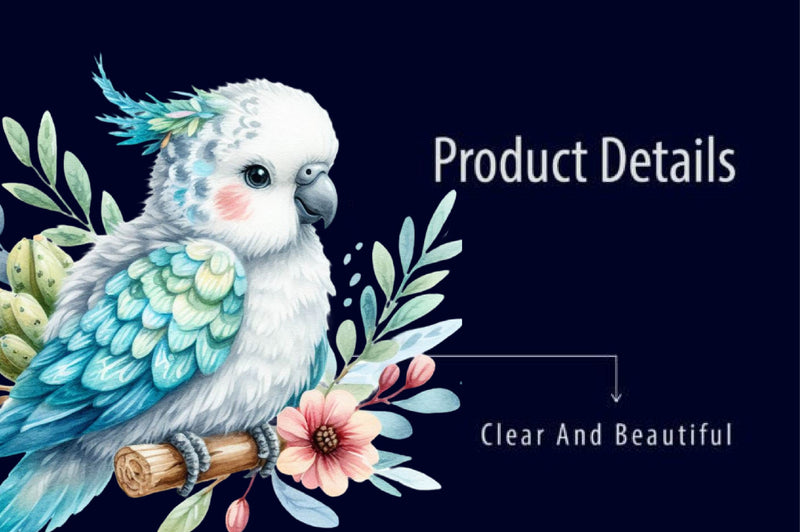 Parrot Art Nursery Clipart Bundle - CraftNest - Digital Crafting and Art