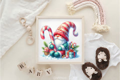 Christmas Candy Cane Icing Gnome Clipart Bundle - CraftNest - Digital Crafting and Art