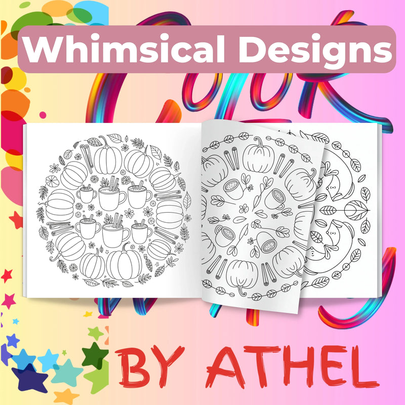 Whimsical Autumn Mandalas Coloring Book Bundle - CraftNest - Digital Crafting and Art