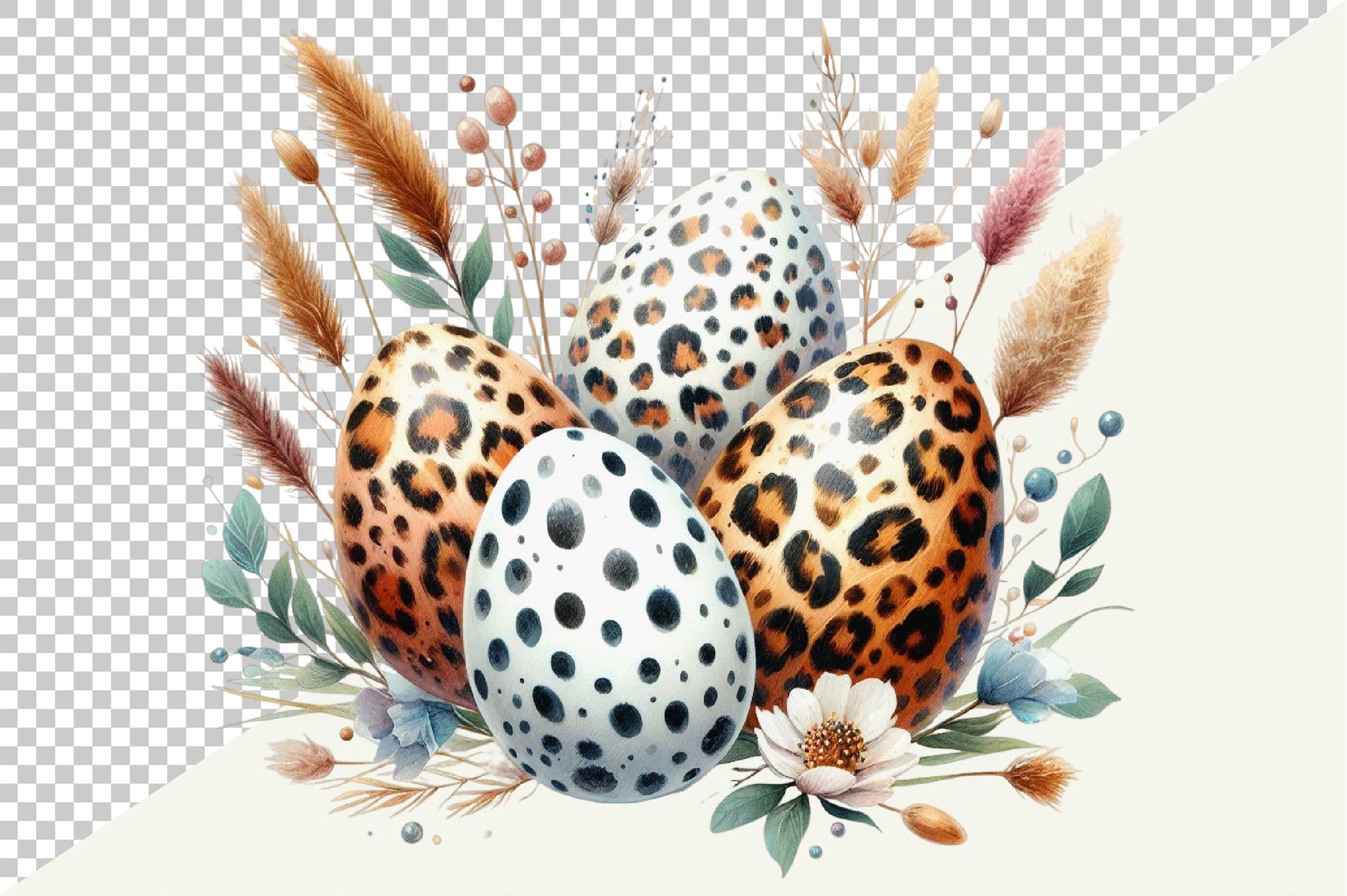 Baby Leopard Egg Clipart Bundle - CraftNest - Digital Crafting and Art