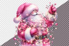 Pink Santa Claus Clipart Bundle - CraftNest - Digital Crafting and Art