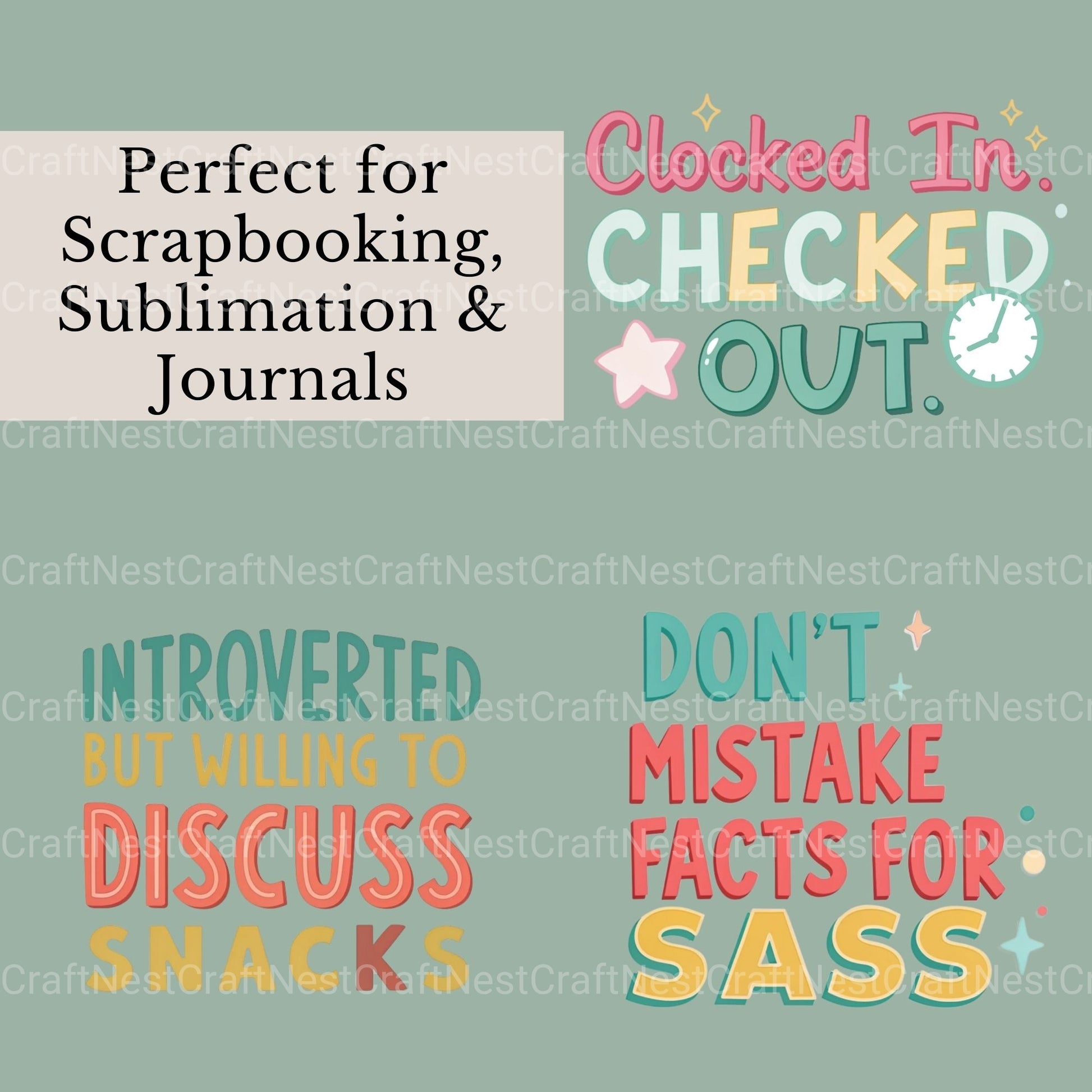 Funny Quotes Clipart Bundle - CraftNest - Digital Crafting and Art