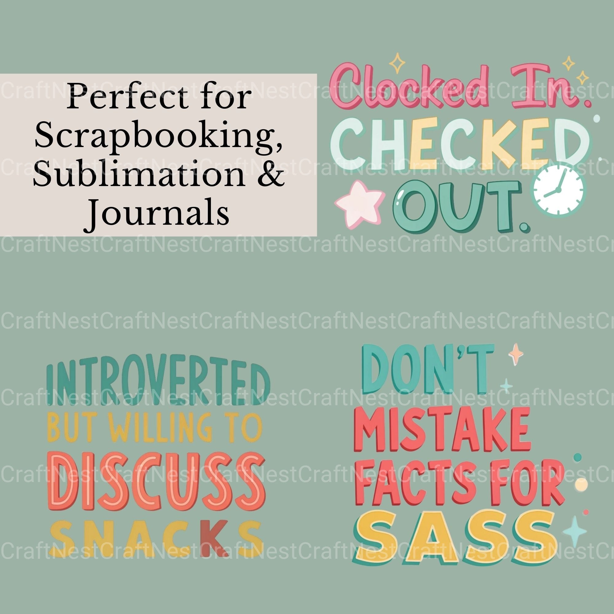 Funny Quotes Clipart Bundle - CraftNest - Digital Crafting and Art