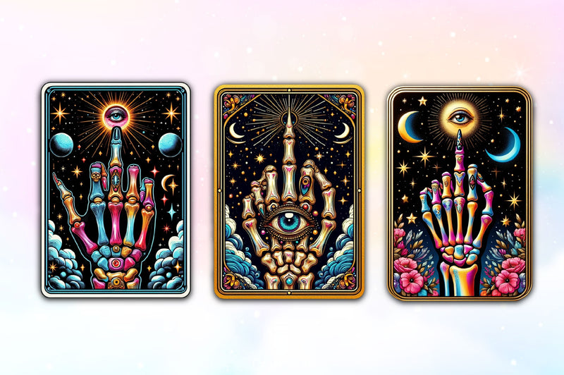 Funny Tarot Card With Skeleton Finger Clipart Bundle - CraftNest - Digital Crafting and Art