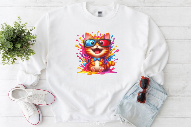 Cute Crazy Cats Clipart Bundle - CraftNest - Digital Crafting and Art