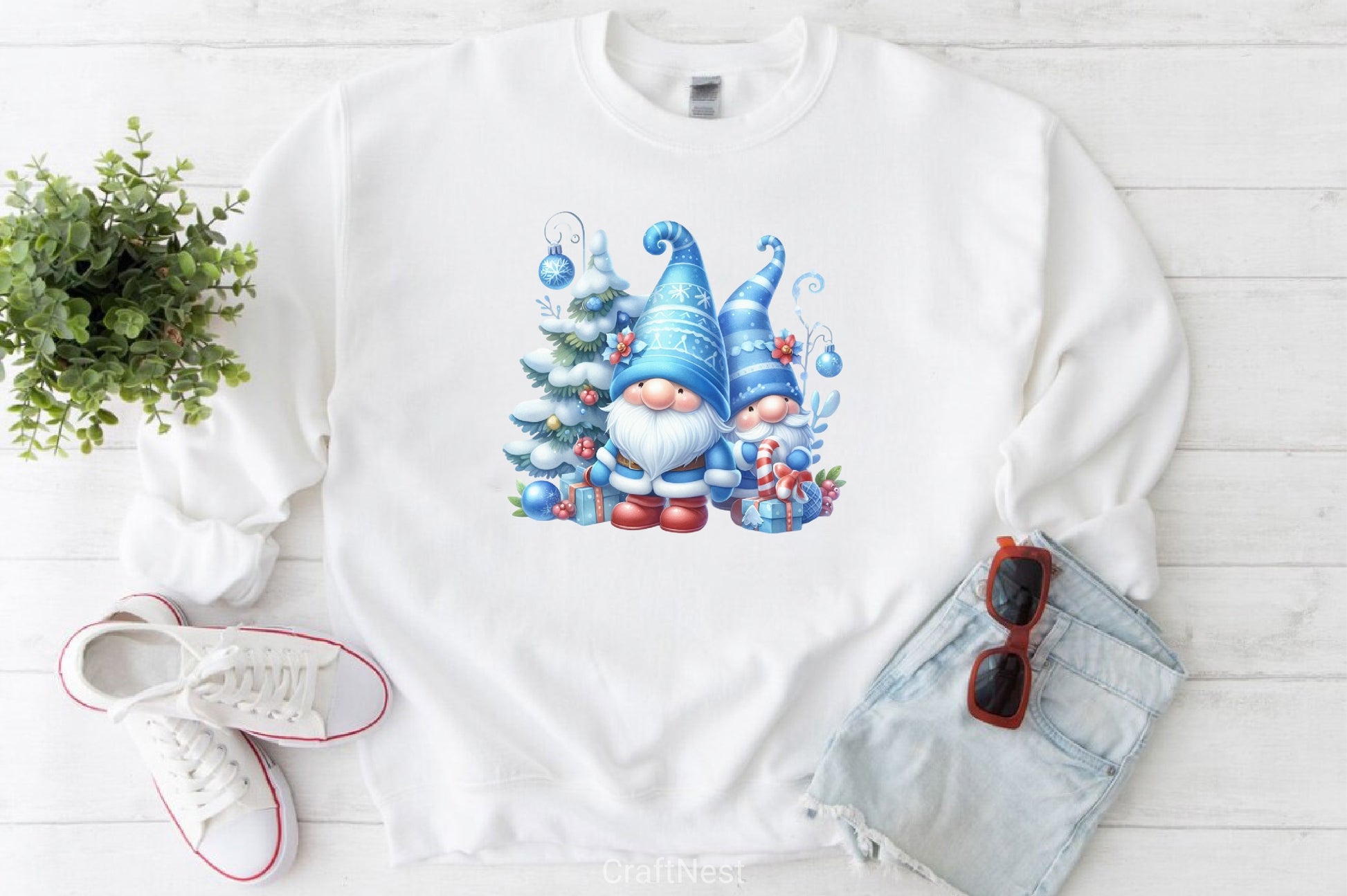 Blue Santa Clipart Bundle - CraftNest - Digital Crafting and Art