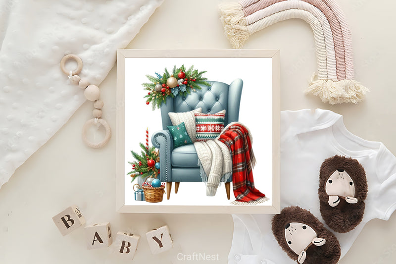 Christmas Armchairs Clipart Bundle - CraftNest - Digital Crafting and Art