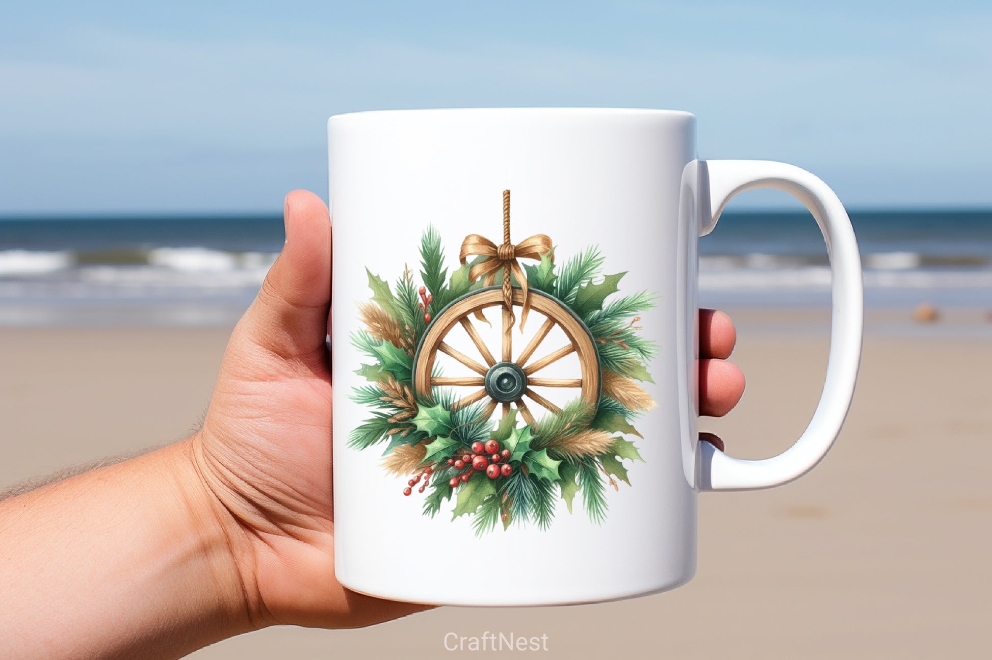 Christmas Wagon Wheel Ornament Clipart Bundle - CraftNest - Digital Crafting and Art