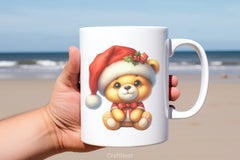 Yellow & Red Christmas Teddy Bear Clipart Bundle - CraftNest - Digital Crafting and Art