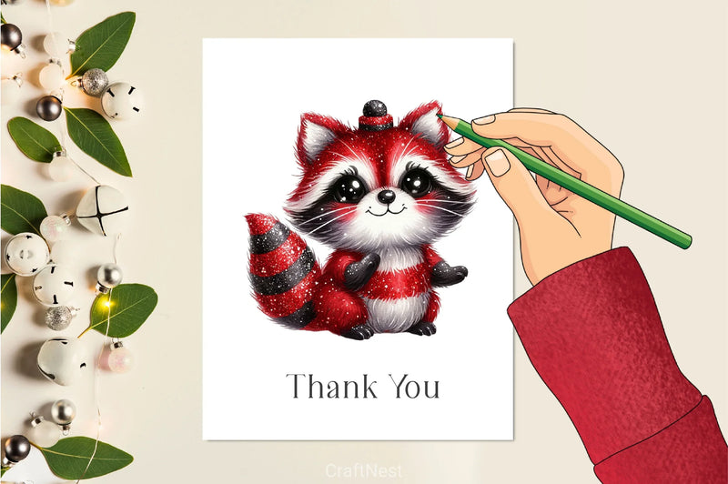 Cute Raccoon Clipart Bundle 3 - CraftNest - Digital Crafting and Art